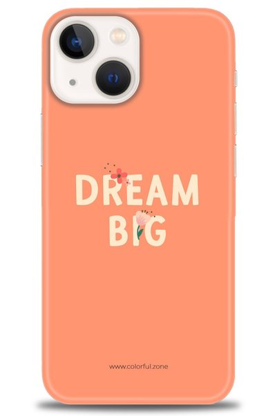 MRCİLETİSİM حافظة آيفون 14 مطبوعة بدقة HD - Dream Big - MRC