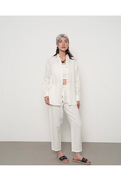 Butik Ecru Cotton Linen Set