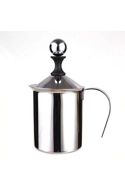Generic Manual Milk Frother - Stainless Steel - 400ml
