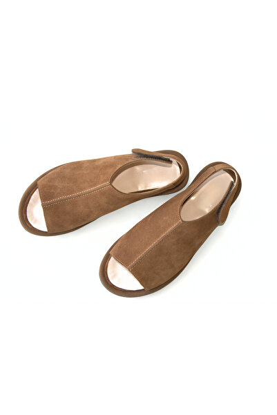 NE&VE SHOES صندل نسائي يومي من الجلد الطبيعي باللون البني الفاتح