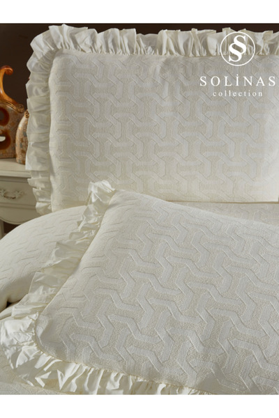 Solinas Collection Miranda Cotton Cream King Size Bedspread