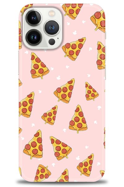 MRCİLETİSİM Case for iPhone 14 Pro Hd Printed Case - Pizza Slices - Mrc