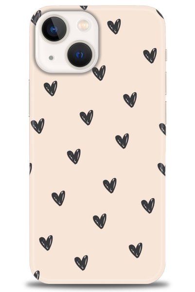 MRCİLETİSİM iPhone 15 Plus Case Hd Printed Case - Tiny Hearts - Mrc