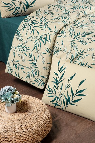 Fabric Box Set cuvertură de pilota din bumbac oversize Verdure Mint King Size