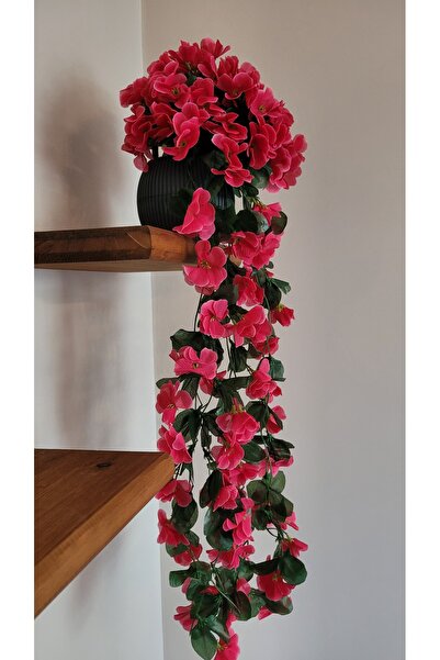 La bella bazar Yapay Çiçek Saksıda Çiçekli Sarkıt Soft Renk Sarkıt Çiçek Sarkıt 70cm