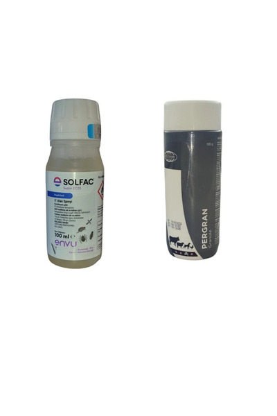Bayer Solfac Super Ec25/sinek Pire Kene Ilacı/pergran100gr Hayvanlar Için Bit Pire Kene Tozu 2'li Set