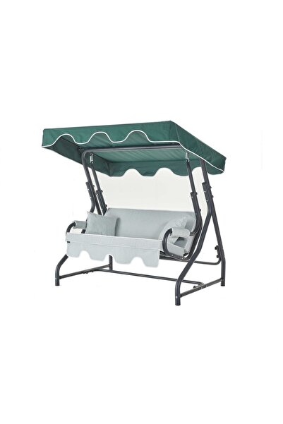 Erinöz Morus 2 Kişilik Bahçe Balkon Teras Salıncağı - Yeşil Çizgili