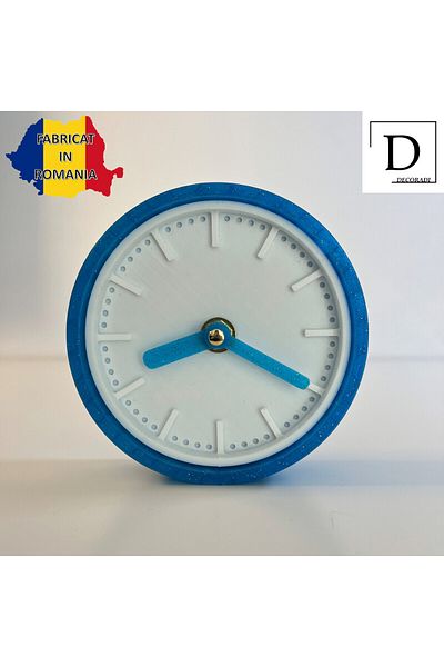 OEM Decorative clock "Spectrum", 11 cm, dark blue, 3D printed from PLA (Bioplastic)
