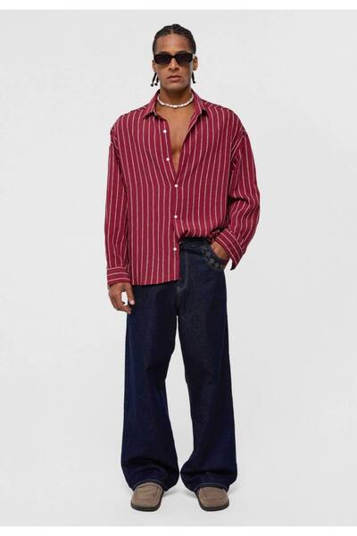 İLKCET MODA Woven Fabric Oversize Men's Shirt