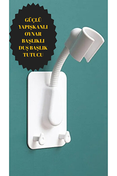 bluvex Duş Başlık Tutucu, Yapışkanlı Duş Başlıkğı Tutucu,Banyo Aksesuvar, Kar...