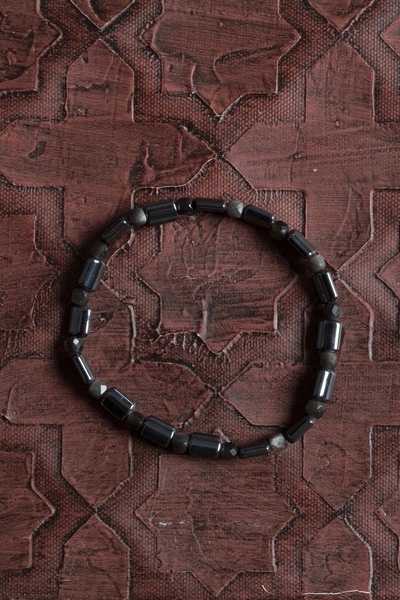 Saff Doğal Taş Certified Natural Obsidian and Hematite Bracelet – Saff Natural Stone
