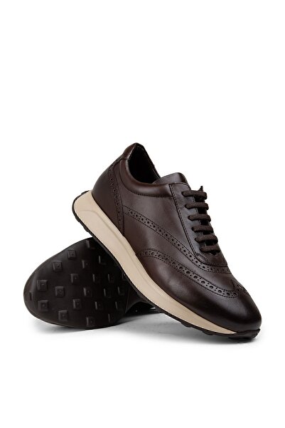 Deery Ανδρικό Sneaker - Γνήσιο Δερμάτινο Καφέ
