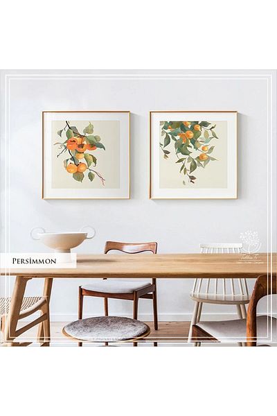 Tablomtr Masă decorativă din 2 piese Persimmon cu cadru metalic și sticlă