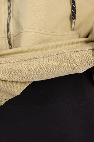 Tight Lady 100% bumbac, ultra calitate, supradimensionat, pentru femei, kaki militar, cu glugă, cu fermoar, cu buzunar cangur