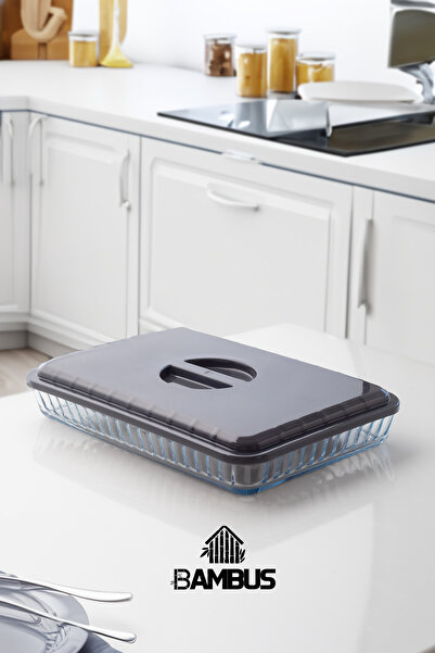 Bambus Home Plastic Rectangular Pyrex Cover
