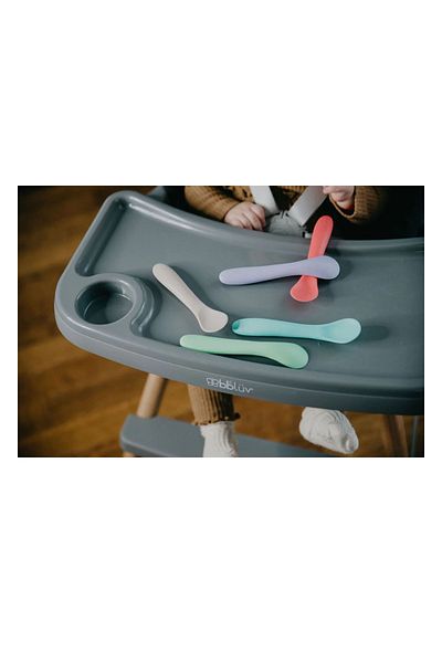 bblüv Spoön Silicone 5-Piece Spoon Set - Blue