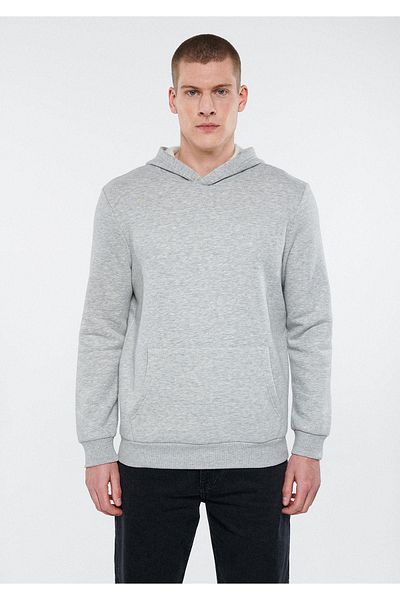Tight Lady Serüven Men's Hooded Gray Sweatshirt