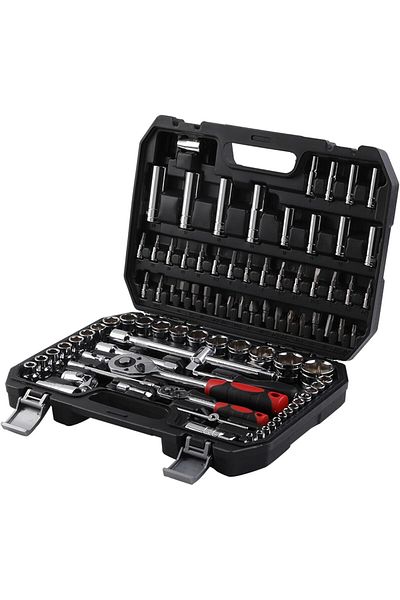 Lawazim 94-Piece Tool Set – Socket & Wrench Kit with Carry Case for DIY, Car & Professional Use