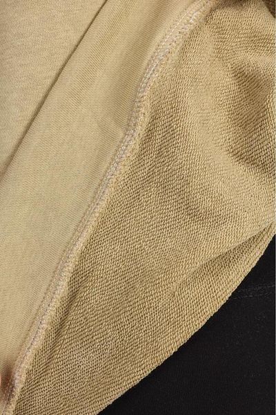 Tight Lady 100% bumbac pentru femei, cu textura moale, kaki deschis, fără șarzi Basic, cu 3 fire, hanorac supradimensionat cu glugă