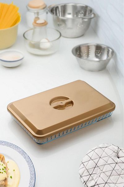 Bambus Home Plastic Rectangular Round Double Plexiglass Cover Set