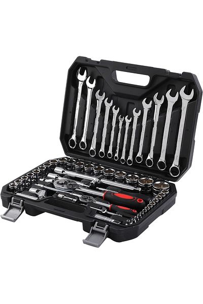 Lawazim 61-Piece Tool Kit – Ratchets, Allen Keys & Screwdrivers for Car, Bike & Appliance Repairs