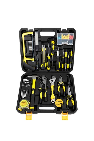 YONOVO 100-Piece Tool Kit – Heavy-Duty Hand Tools with Bag for DIY, Garage & Professional Use