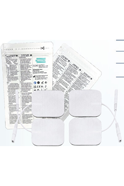 Everyway Tens Cihazı Tens Pedi Kablolu Yedek Elektrot 5cmx5cm 1 Paket(4 ADET) Kablolu Modellere Uyumlu