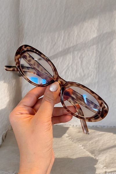 MACERATİ Cat Eye Classic Vintage Leopard Glasses