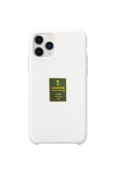 Generic Saudi Passport Shape Metal Sticker for Mobile or Any Smooth Surface