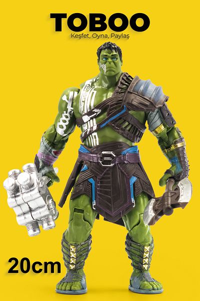 shop Hulk Gladiator Figure – 20 cm |   Movable Articulated with Helmet, Axe and Hammer Accessory Set