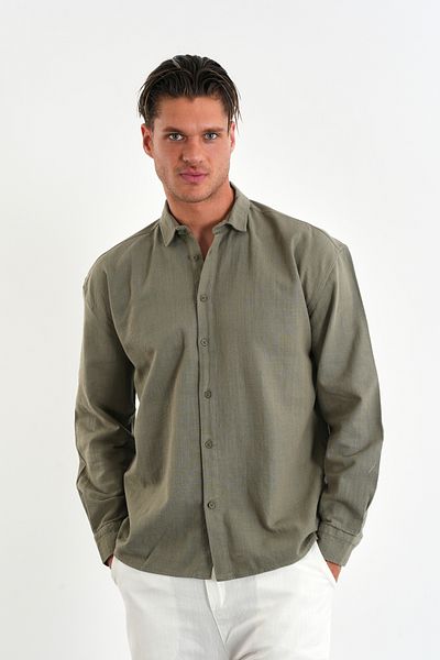 Redline Ανδρικό βαμβακερό πουκάμισο Comforted Oversize
