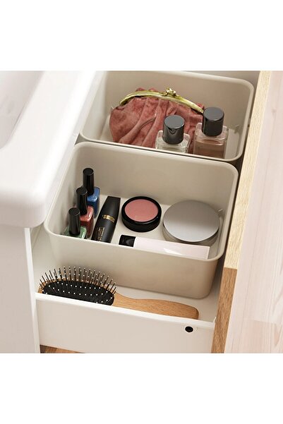 IKEA Kutu 20x25x10 Cm Makyaj Malzemesi Takı Kutusu Plastik 2 Adet