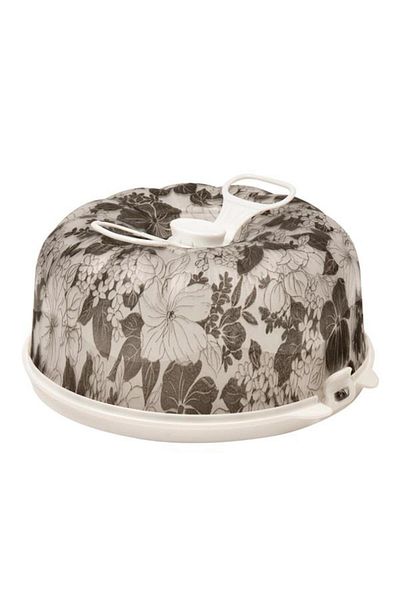 Geseus Moonstar Airtight Cake Pan Pastry Storage Container Special Series Black Flower Pattern