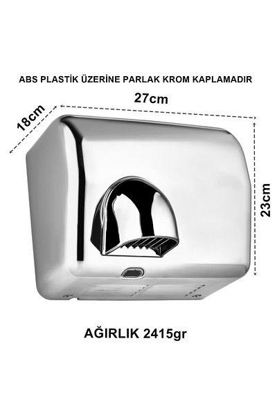Geseus Palex Touchless Hand and Face Dryer 2500Wat Abs Chrome Plated