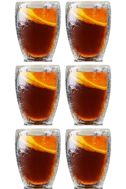 Atlas Mutfak Double Walled Iced Coffee, Latte, Tea Cup Set -300 ml Glass Mug ...