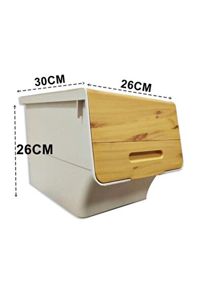 Geseus Motek Bamboo Wheeled Organizer Multi-Purpose Storage Box 1X12 Lt
