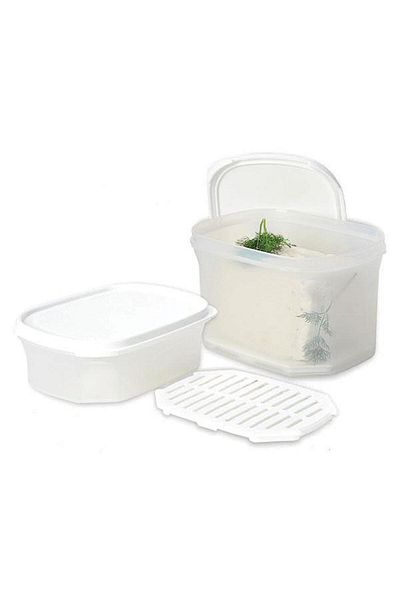 Geseus Moon Star 1.8+0.9 Liter Airtight Cheese Storage Container with Strainer