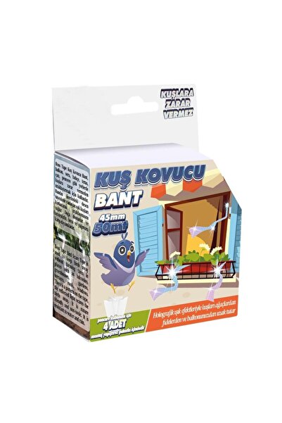 Geseus Kuş Uzaklaştırıcı Bant Holografik Işık Efektli 45 Mm x 50 Mt