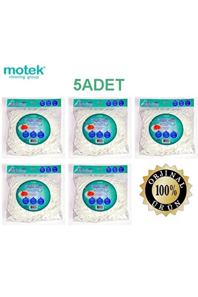 Geseus Motek Mop Orjinal Microfiber Yedek Püskül Yedek Başlık 5 Adet