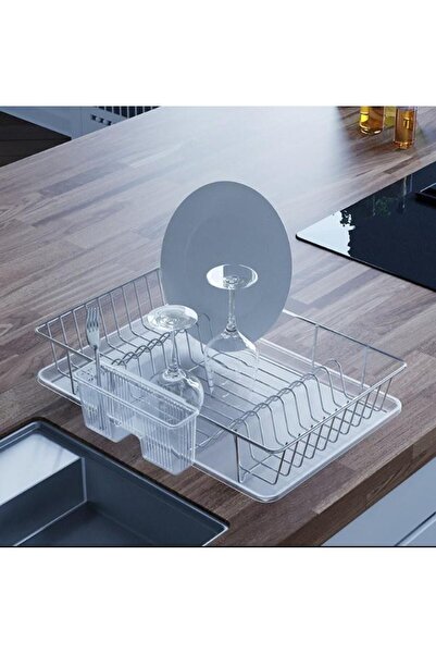 Geseus Home Tek Katlı Tabaklık Bulaşıklık Krom KB003K