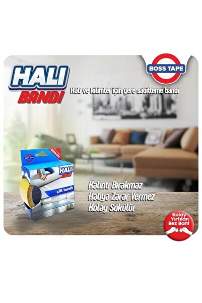 BOSS Halı kaydırmaz bant çift taraflı halı,kilim,paspas kaydırmaz/50mmX5MT-1Ad