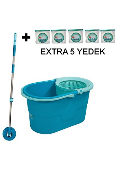 Geseus Motek Fix Mop Temizli Seti Paspas Temizlik Kovası+5Ad Yedek Başlık