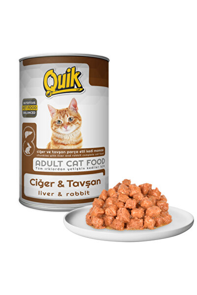 Quik Kedi 415 gr Ciğer-Tavşan Konserve