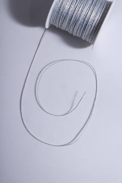 Eskişehir hobi sanat Ασημί 1,0 mm 100 μέτρα κερωμένο σχοινί θήκης δερμάτινο κολιέ με κλωστή ραπτικής Σχέδιο κοσμήματος κλωστή βραχιόλι κλωστή