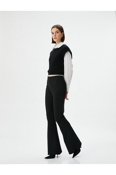 Koton Jambiere spaniole Pantaloni Slim Fit Talie normală