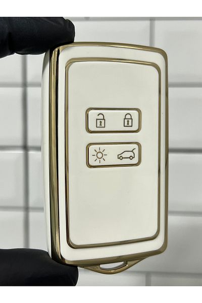 BARKAS ELEKTRONİK Dacia Duster Sandero III Sandero Nano Key Case with Stepway Card White