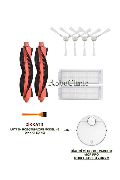 Roboclinic Perie compatibilă Xiaomi Mi Robot Vacuum Mop Pro (COD MODEL: STYTJ02YM), set de completare a filtrului HEPA - 9 bucăți