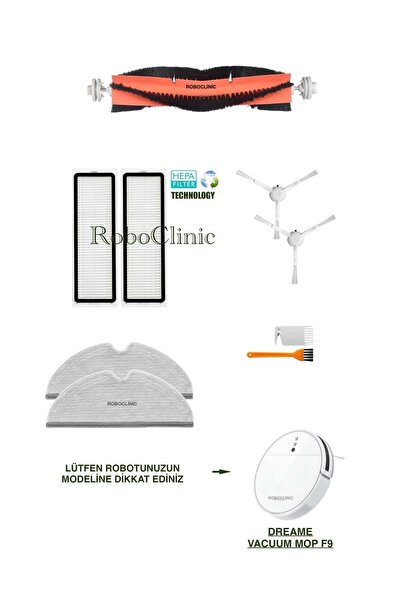Roboclinic Aspirator robot Dreame F9 - Set de perii și filtre compatibile, 9 ...