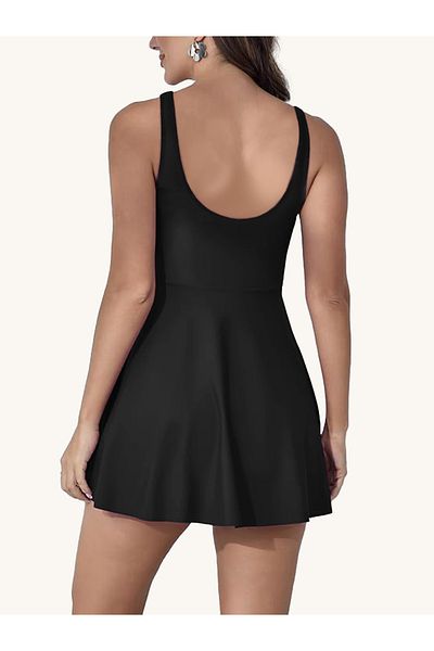segiza Lycra United Shorts / Kleid mit Brustpolster, Badeanzug Damen / Schwarz / Meer / Shorts