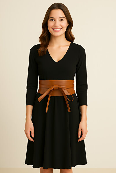 Çantachım حزام نسائي من الجلد برباط عريض